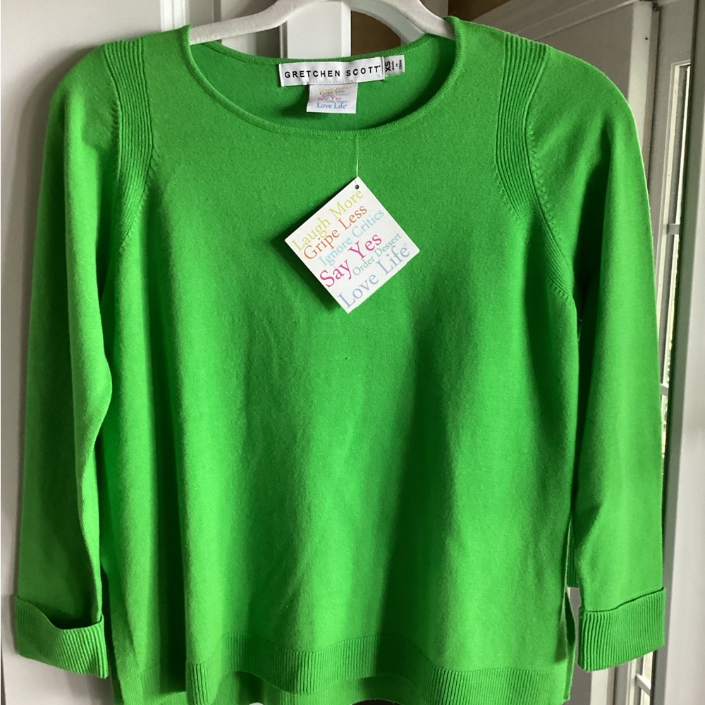 NWT Gretchen Scott Sneek-A-Peek Sweater Size XS
